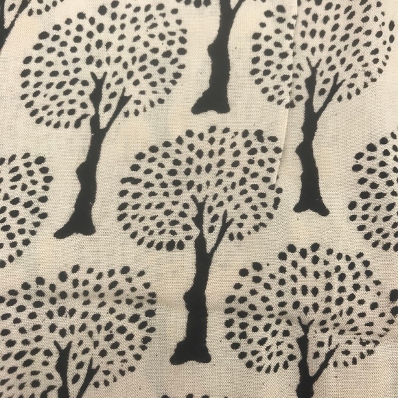 Art Studio Fringed Scarf: Tree Design I Black - Picture 4 of 5